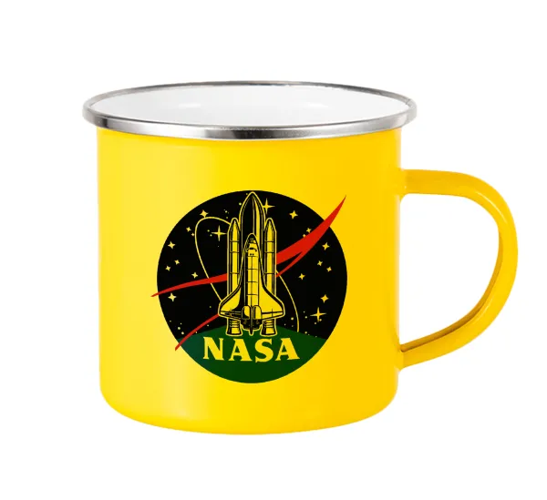 NASA Badge — Κούπα Μεταλλική εμαγιέ Κίτρινη 360ml