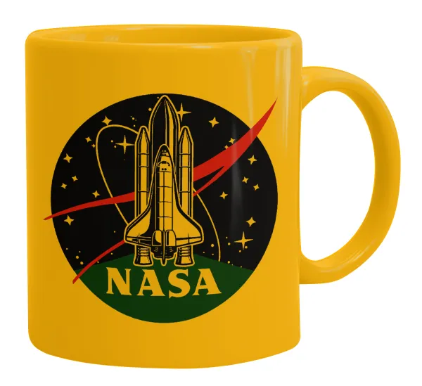 NASA Badge — Κούπα, κεραμική κίτρινη, 330ml