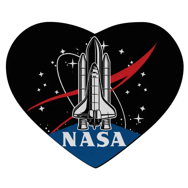 NASA Badge — Mousepad heart 23x20cm