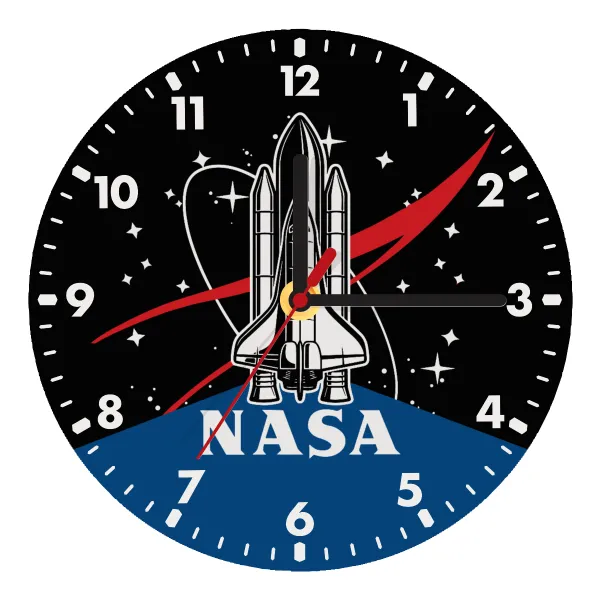 NASA Badge — Ρολόι τοίχου ξύλινο (20cm)