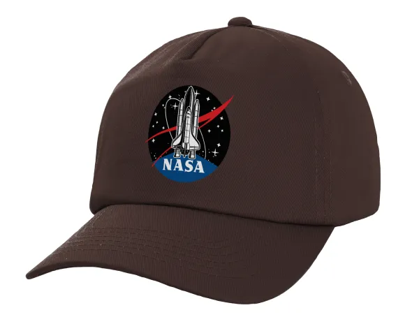 NASA Badge — Καπέλο Ενηλίκων Baseball, 100% Βαμβακερό, Chocolate, Καφέ (ΒΑΜΒΑΚΕΡΟ, ΕΝΗΛΙΚΩΝ, UNISEX, ONE SIZE)