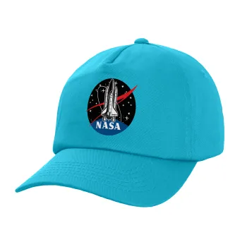 NASA Badge, Children's Baseball Cap, 100% Cotton Twill, Blue (COTTON, CHILDREN, UNISEX, ONE SIZE)