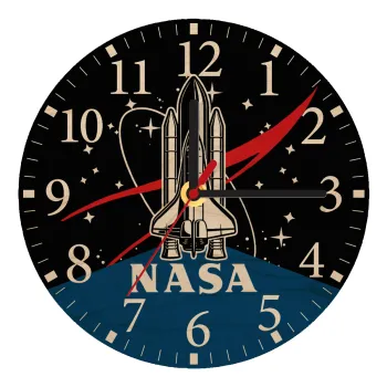 NASA Badge, Ρολόι τοίχου ξύλινο plywood (20cm)