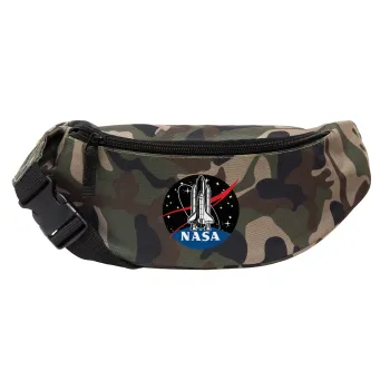 NASA Badge, Unisex τσαντάκι μέσης (μπανάνα) χρώματος παραλλαγή Jungle με 2 τσέπες