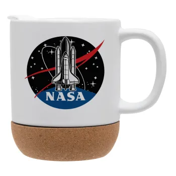 NASA Badge, Ceramic coffee mug Cork (MAT), 330ml