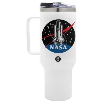 NASA Badge, Mega Tumbler με καπάκι, διπλού τοιχώματος (θερμό) 1,2L