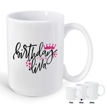 Birthday Diva queen, Κούπα Mega, κεραμική, 450ml