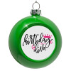 Green Christmas tree ornament bauble 8cm