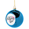 Blue Christmas tree ball ornament 8cm