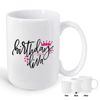 Birthday Diva queen, Κούπα Mega, κεραμική, 450ml