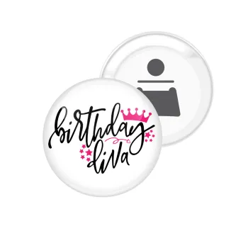 Birthday Diva queen, Μαγνητάκι και ανοιχτήρι μπύρας στρογγυλό διάστασης 5,9cm