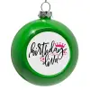 Green Christmas tree ornament bauble 8cm