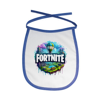 Fortnite land, Σαλιάρα μωρού αλέκιαστη με κορδόνι Μπλε