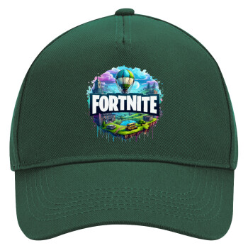 Fortnite land, Adult Ultimate Hat GREEN, (100% COTTON DRILL, ADULT, UNISEX, ONE SIZE)