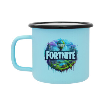 Fortnite land, Κούπα Μεταλλική εμαγιέ ΜΑΤ σιέλ 360ml