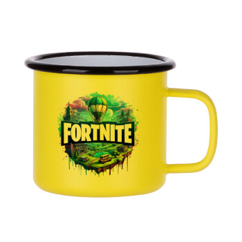 Fortnite land, Metallic enamel MATT Yellow cup 360ml