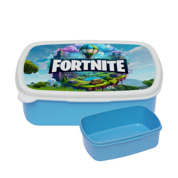 Fortnite land, ΜΠΛΕ παιδικό δοχείο φαγητού (lunchbox) πλαστικό (BPA-FREE) Lunch Βox M18 x Π13 x Υ6cm