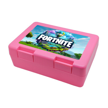 Fortnite land, Children's cookie container PINK 185x128x65mm (BPA free plastic)