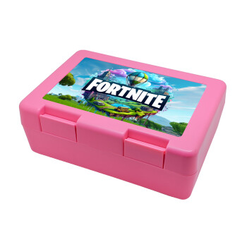 Fortnite land, Παιδικό δοχείο κολατσιού ΡΟΖ 185x128x65mm (BPA free πλαστικό)