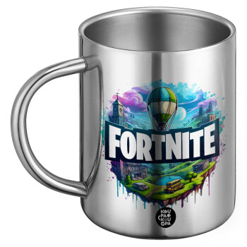 Fortnite land, BIG Mug Stainless steel double wall (450ml)