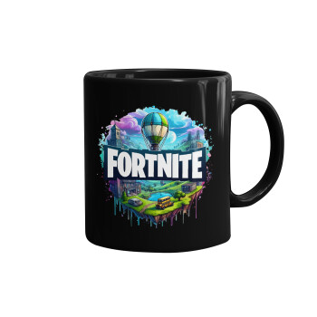 Fortnite land, Κούπα Μαύρη, κεραμική, 330ml