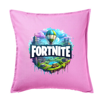 Fortnite land, Sofa cushion Pink 50x50cm includes filling