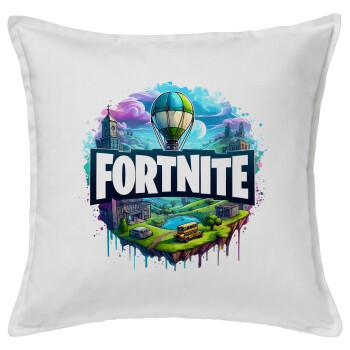 Fortnite land, Sofa cushion White 50x50cm includes filling