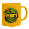 Ceramic coffee mug yellow, 330ml