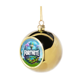 Fortnite land, Χριστουγεννιάτικη μπάλα δένδρου Χρυσή 8cm