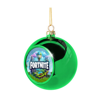 Fortnite land, Χριστουγεννιάτικη μπάλα δένδρου Πράσινη 8cm