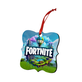 Fortnite land, Christmas ornament polygon wooden 7.5cm