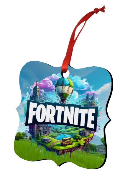 Fortnite land — Christmas ornament polygon wooden 7.5cm