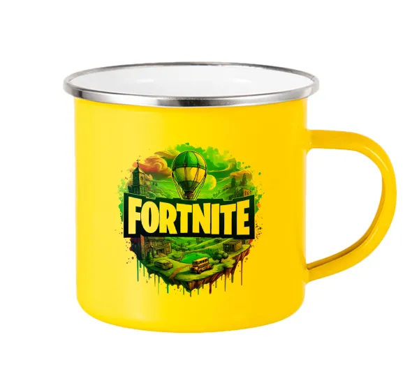 Fortnite land — Yellow Enamel Metallic Cup 360ml