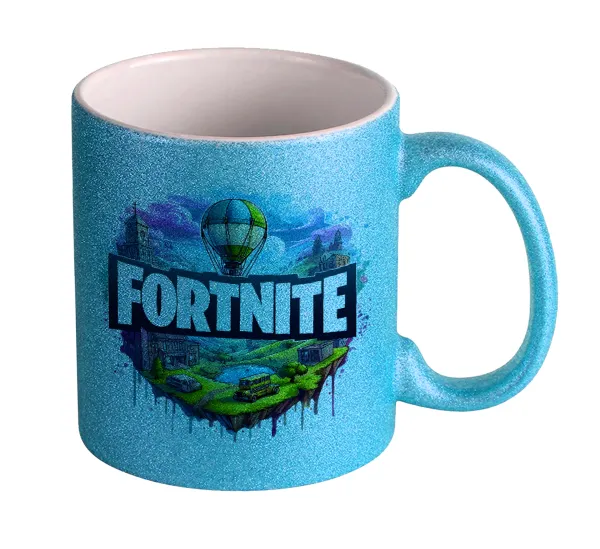 Fortnite land — Κούπα Σιέλ Glitter που γυαλίζει, κεραμική, 330ml