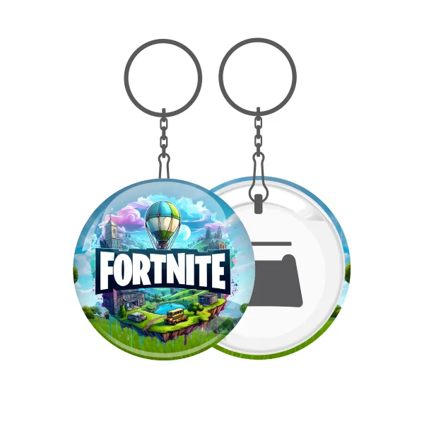 Fortnite land — Metal keychain 5cm with bottle opener