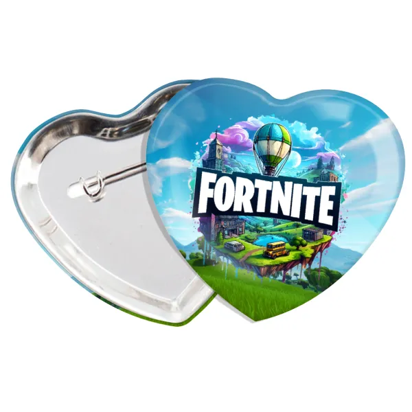 Fortnite land — Heart pin badge (57x52mm)