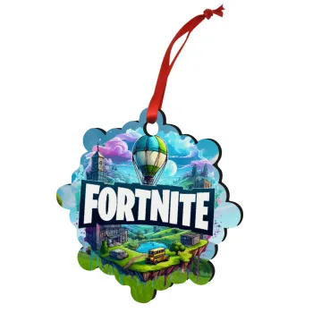 Fortnite land, Στολίδι Χριστουγεννιάτικο στολίδι snowflake ξύλινο 7.5cm