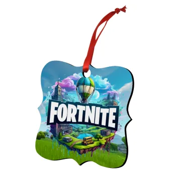 Fortnite land, Christmas ornament polygon wooden 7.5cm