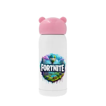 Fortnite land, Ροζ ανοξείδωτο παγούρι θερμό (Stainless steel), 320ml