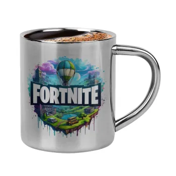 Fortnite land, Double-wall metal cup for espresso (220ml)
