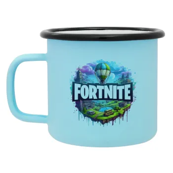 Fortnite land, Κούπα Μεταλλική εμαγιέ ΜΑΤ σιέλ 360ml