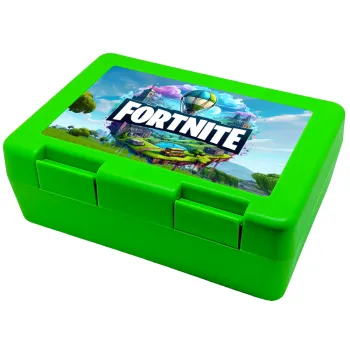 Fortnite land, Παιδικό δοχείο κολατσιού ΠΡΑΣΙΝΟ 185x128x65mm (BPA free πλαστικό)