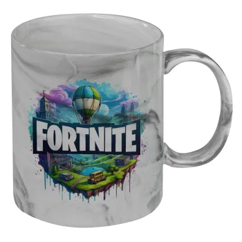 Fortnite land, Mug ceramic marble style, 330ml