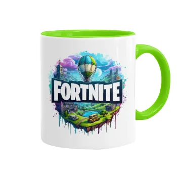 Fortnite land, Κούπα χρωματιστή βεραμάν, κεραμική, 330ml