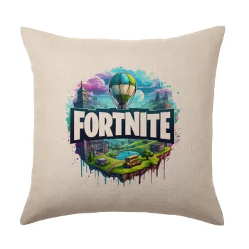 Fortnite land, Μαξιλάρι καναπέ ΛΙΝΟ 40x40cm περιέχεται το  γέμισμα