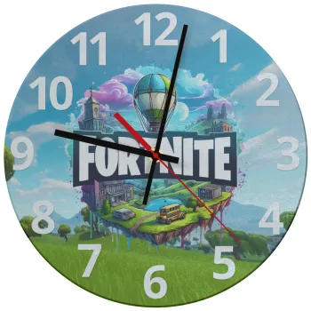 Fortnite land, Ρολόι τοίχου γυάλινο (30cm)