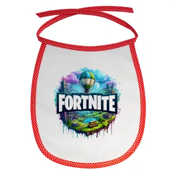 Fortnite land, Σαλιάρα μωρού αλέκιαστη με κορδόνι Κόκκινη