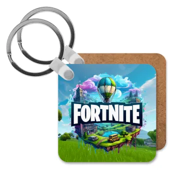 Fortnite land, Μπρελόκ Ξύλινο τετράγωνο MDF