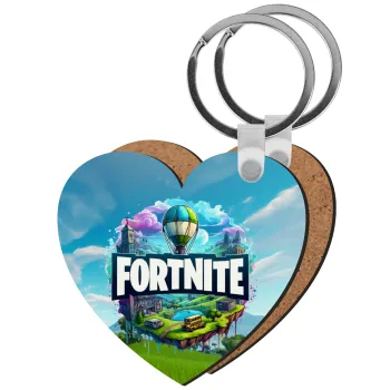Fortnite land, Μπρελόκ Ξύλινο καρδιά MDF
