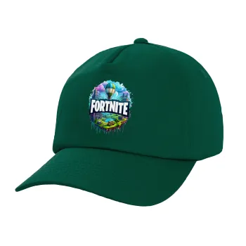 Fortnite land, Twill Καπέλο παιδικό Bottle Green (100% ΒΑΜΒΑΚΕΡΟ, ΠΑΙΔΙΚΟ, UNISEX)